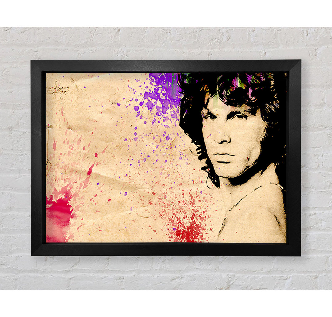 Jim Morrison Colour Splash - Einzelner Bilderrahmen Kunstdrucke