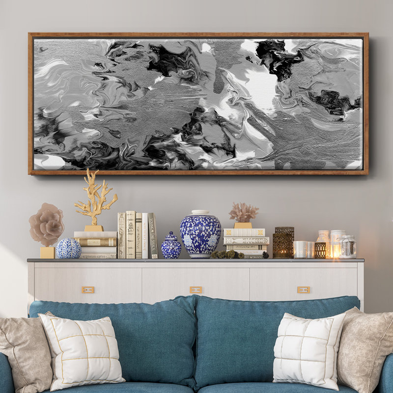 Rich Marble- Framed Canvas, 24" H x 60" W