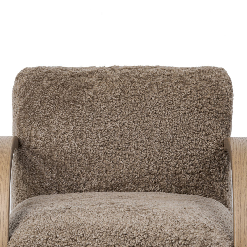 Burke Chair-Taupe Shearling, Taupe Shearling