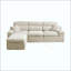 Canapé d'angle avec dossier haut, canapé en L avec chenille flammée, coussin en éponge haute densité compressé, canapé sans assemblage peu encombrant pour le salon, un appartement-1458055554