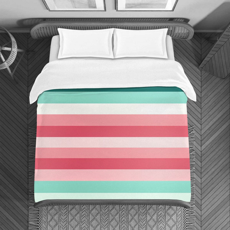 Polyester Striped Duvet Cover, Twin Duvet Cover
