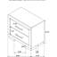 Table de chevet rectangulaire blanche à 2 tiroirs avec poignées en métal, chambre à coucher pour garder les choses soignées, esthétique propre et moderne, poignées de bar de 23 po x 15 po, organisateur, aspect classique, mélange de bois massif, 15 profondeurs