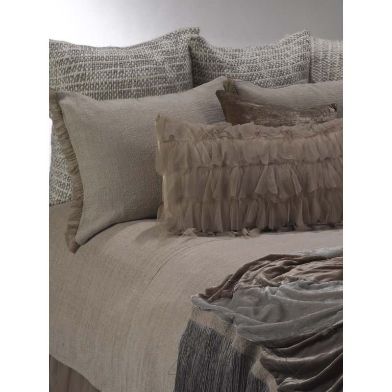 Taie décorative Whisper, Lin / taupe