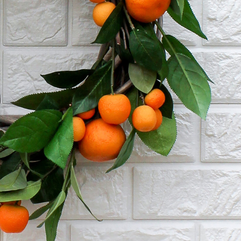 Couronne de 18 po, Vert / orange