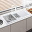 Ebern Designs Marquay 500mm W Double Bowl Stainless Steel Drop-In Kitchen Sink with 1 Faucet Hole-1101264340