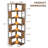 6-Tier Industrial Corner Bookcase