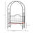 Black Metal Trellis Arch With Garden Bench - Perfect For Growing Vines, 484 Lbs. Capacity Heavy-Duty Yard Weight Capacity,