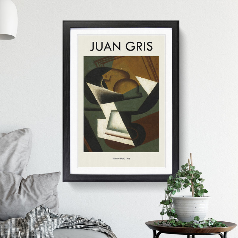 Cafeteria by Juan Gris - Picture Frame Art Prints, 48cm H x 36cm W x 2cm D, Black