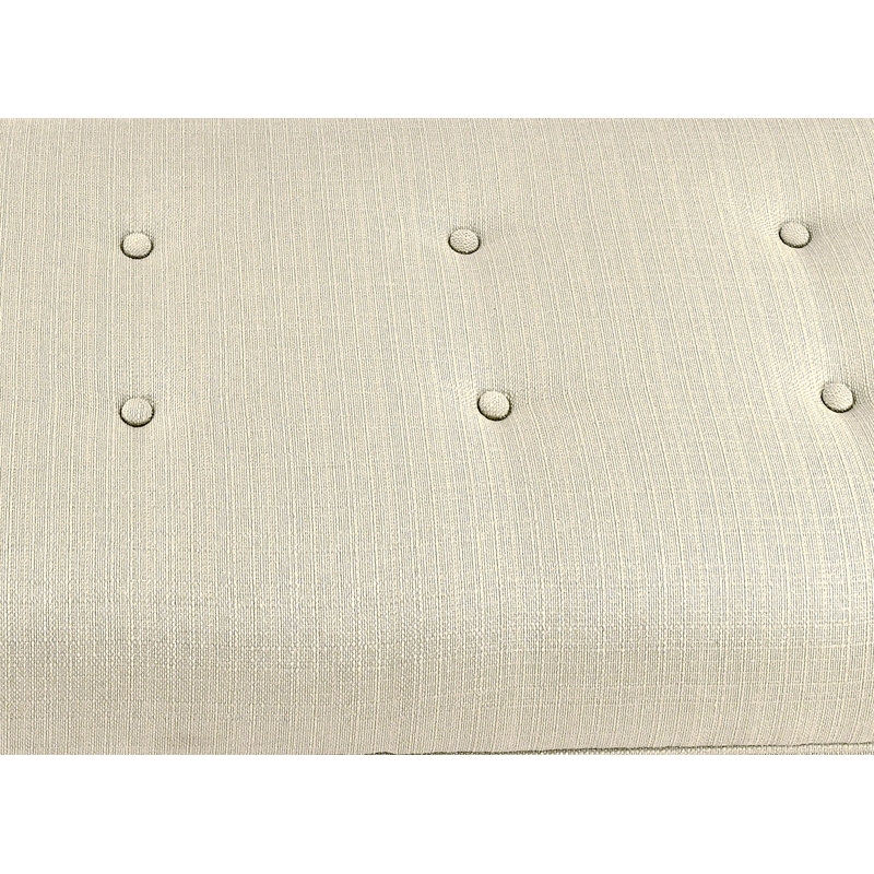 Upholstered Storage Bench, Beige
