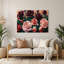 «Botanical Roses», art mural en métal brun-914294279