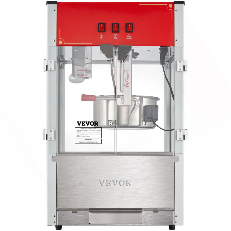 Machine à maïs soufflé Popcorn Popper Machine 12 oz 1440W 80 tasses