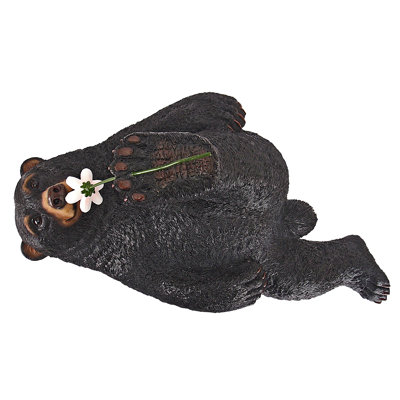 Smell the Flowers Garden Bear Statue