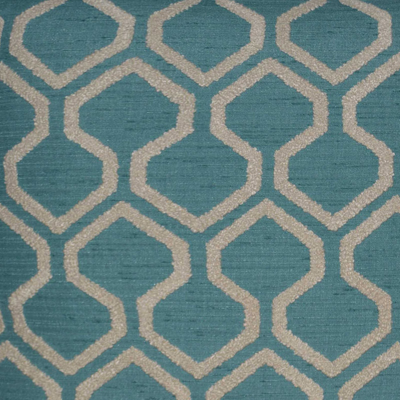 Bords bruts en tissu, Turquoise