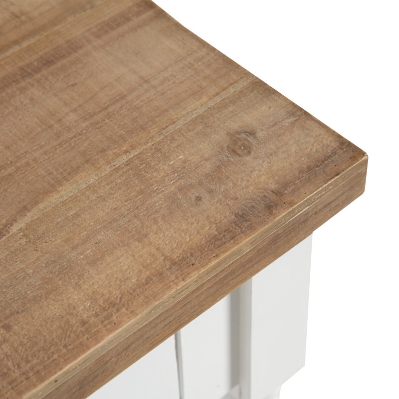 Wooden Console Table with Bonus Storage Shelf, White