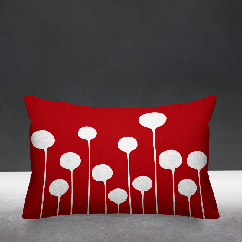 Housse et insert de coussin rectangulaire extérieur Courtland, Rouge