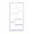 Multiple Geometric Rectangular 10-shelf Bookcase
