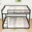 Metal Bunk Bed With Ladder And Slats-36271620-36271625