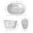 43'' Freestanding Soaking Acrylic Bathtub With Seat