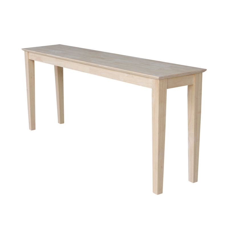 Jaier Unfinished Solid Wood Console Table, 30" H x 48" W x 16" D, Unfinished
