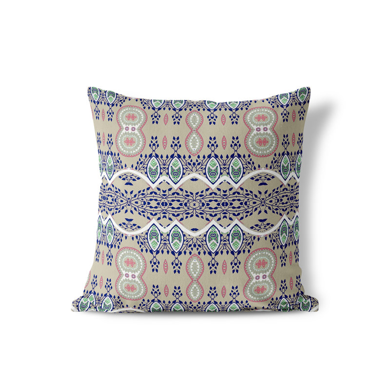Paisley Oasis Paisley Outdoor Reversible Throw Pillow, 18" x 18"