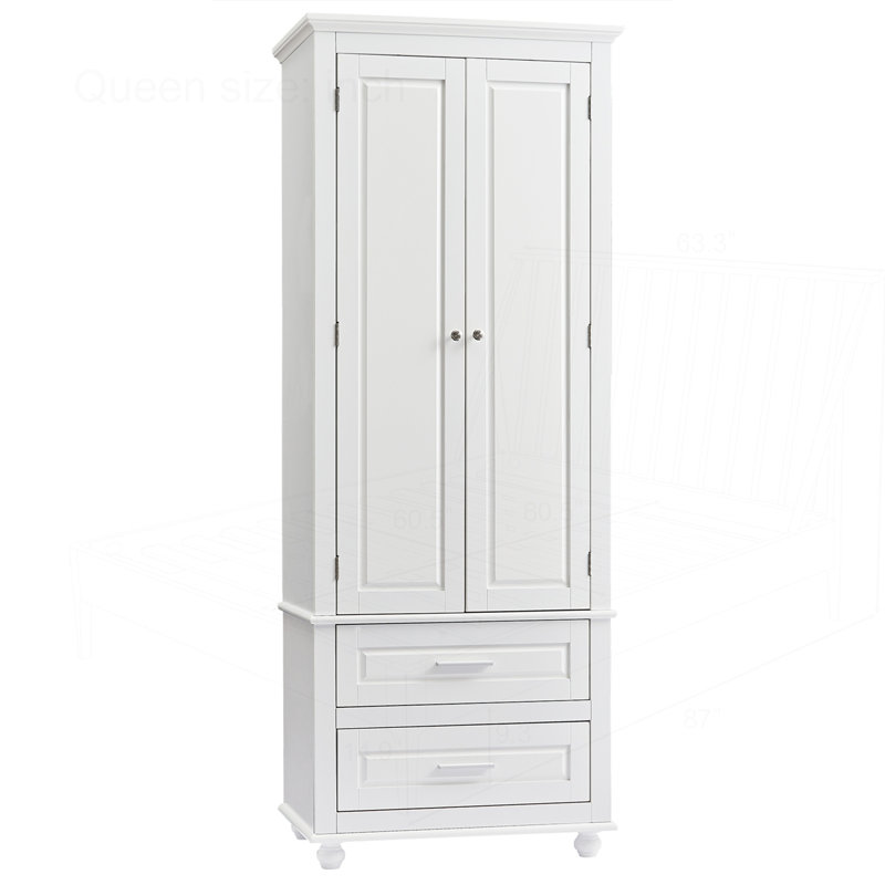 Grande armoire de rangement avec deux tiroirs pour la salle de bain