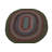 One-of-a-Kind Oval 4’x5’ 1920s Oval Wool Area Rug in
