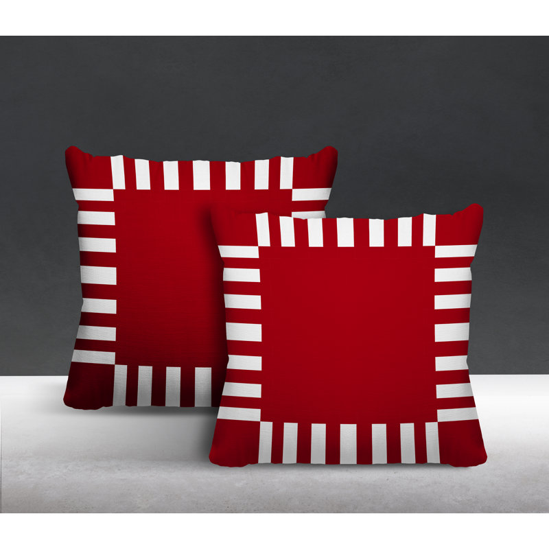  Coussin intérieur / extérieur, L 17 po x H 17 po, Rouge