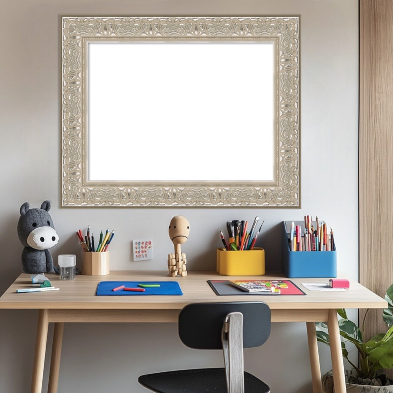 Tableau magnétique effaçable à sec Luxe Argent, 25" H x 31" W