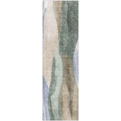 Premium Machine Washable Prado AMF1989 Waves Rug