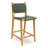 Banda Teak & Woven Leather Counter Height Stool-123280145