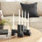 2 Piece Metal Tabletop Stacking Taper Candle Holder Set