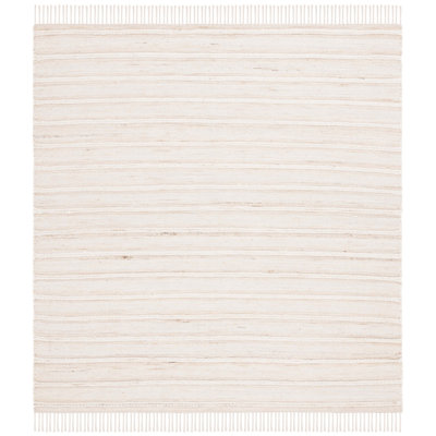 Tanyla Hand Woven Jute, Wool Striped Rug