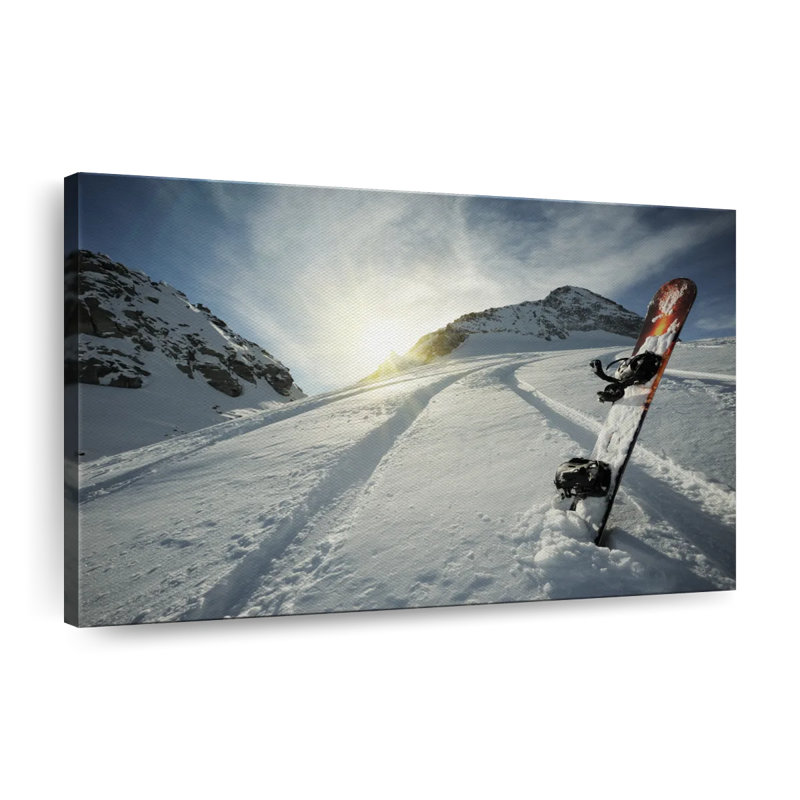 Snowboard, reproduction sur toile, H 32 po x l 48 po x P 1,25 po