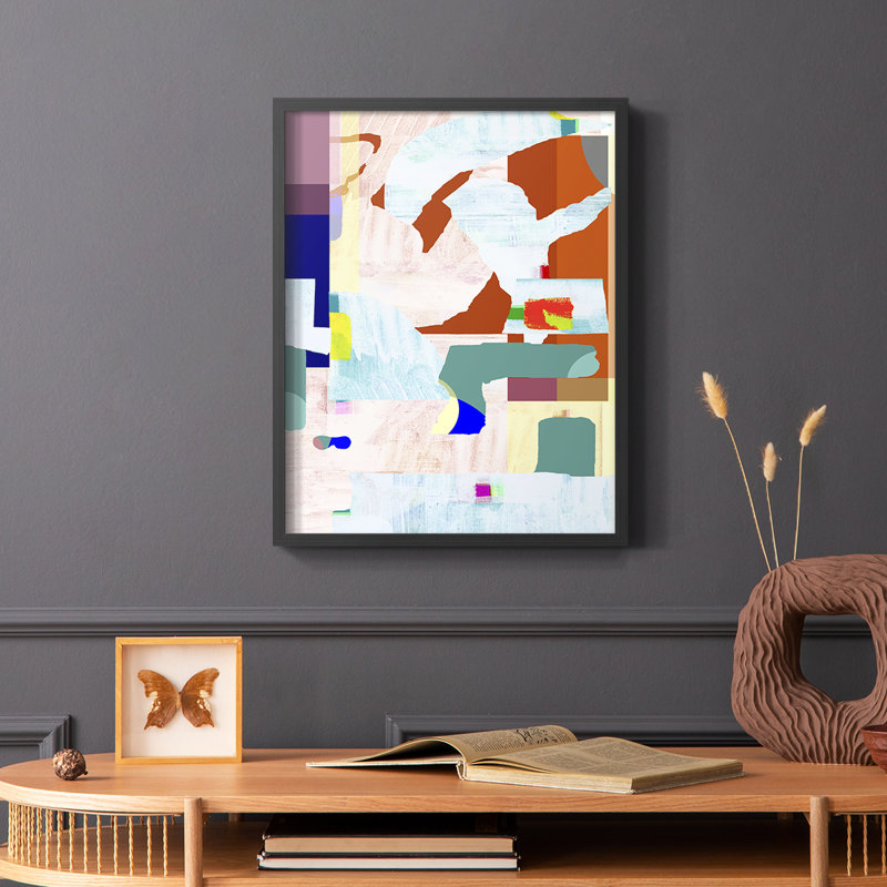 Lucca en couleur II, reproduction encadrée - bois massif, Noir, H 28 po x l 22 po