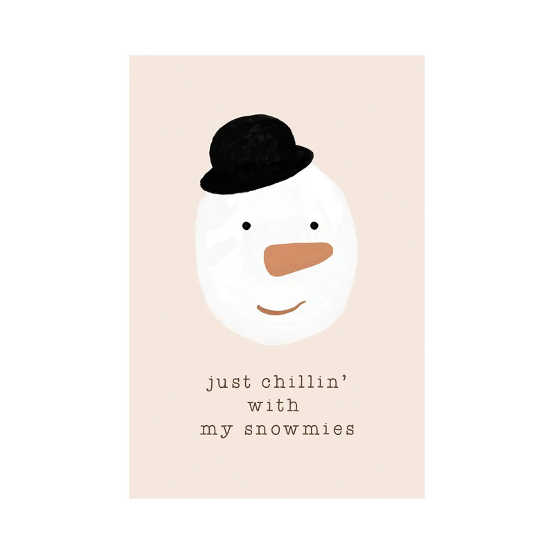 Chilling With My Snowmies by Orara Studio - Wrapped Canvas Gallery-Wrapped Canvas Giclée, 20.32 cm H x 30.48 cm W