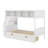 Twin Over Full Bunk Bed With Shelves, Storage Staircase And 2 Drawers-1193368170