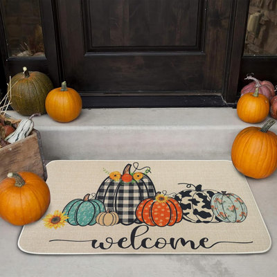 Fall Door Mat Outdoor Welcome Mat Halloween Rugs Fall Mats Halloween Doormat For Front Door 30 X 17 Inch