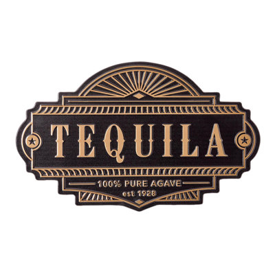Tequila Embossed Metal Bar Sign