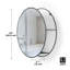 Cirko Metal Flat Mirror with Shelves