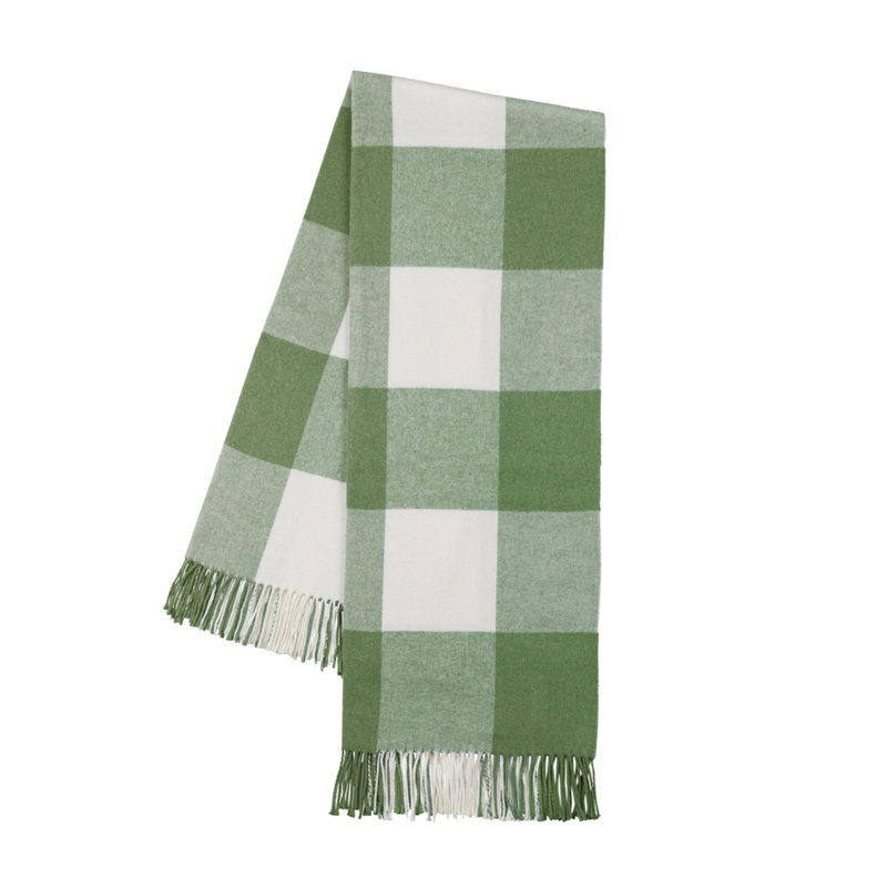Buffalo Check Throw, Olive