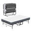Grand grand lit pliant de 75 po x 46 po pour les personnes de grande taille