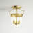Husman Glass Semi Flush Mount-16518439-16518436