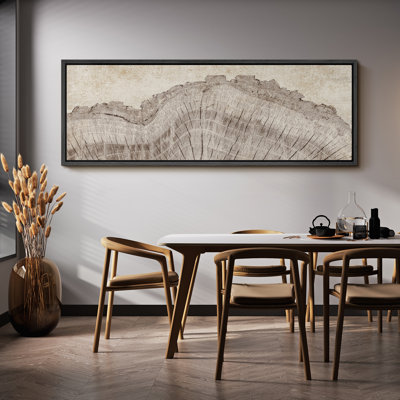 Tree Rings in Neutral Tones Modern Art Extra Large Artwork Print Wall Art