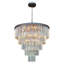 Lustre à niveaux unique à 13 lumières avec accents en fer forgé Kratika-33396297