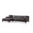 Modern Corner Sofa, Anthracite Color, 57.1 x 98.4 x 33.9 inches | Beech Wood & Chipboard Frame, 100% Polyester Fabric | 28 DNS Grey Foam + Feather Cushions, 2 Pillows Included, Industrial Scandinavian Design, Easy Care-1945237292-1945237293