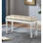 White Turned Leg End of Bed Bench with Button Tufting