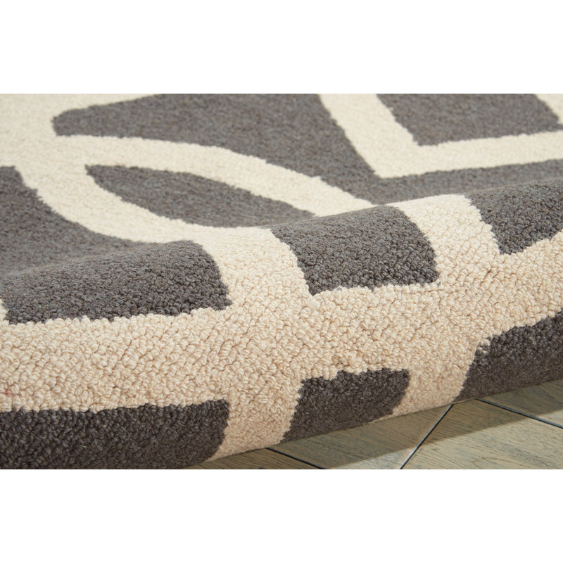 Acevedo Geometric Wool Hand Woven Area Rug, Rectangle 152 x 213cm