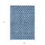 Tapis intérieur lavable à motif géométrique bleu denim 9 pi x 12 pi