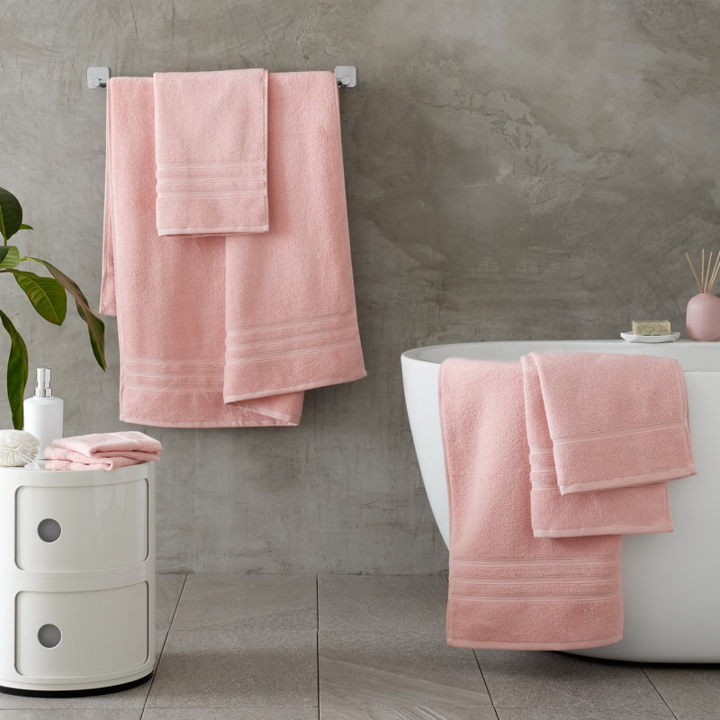 Zero Twist 100% Cotton Towel Bale, Pink