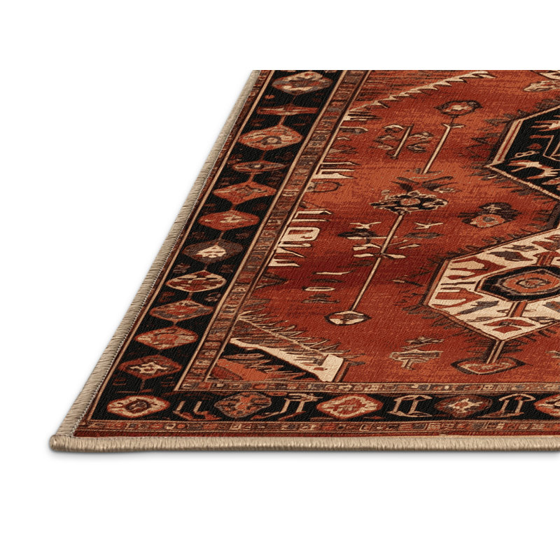 Tapis brun lavable à la machine, Rectangle 4pi x 6 pi